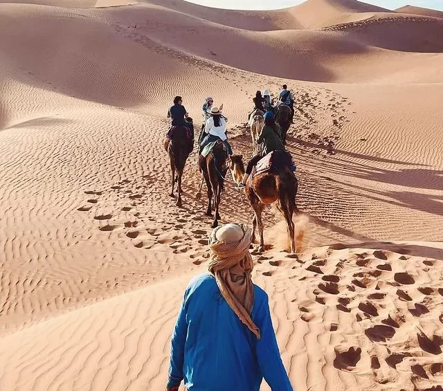 camel riding in Morocco