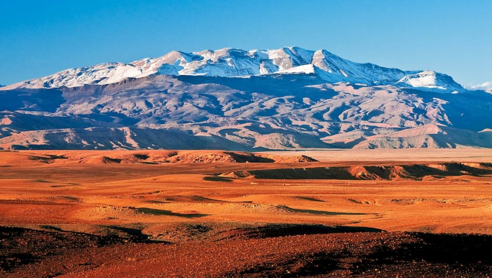 Map of the Atlas Mountains in Africa